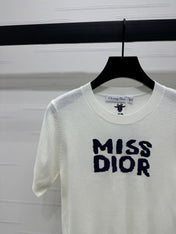 DIOR 25S MISS KNIT SHORT SLEEVE TOP 264242
