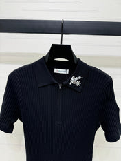 MONCLER 25S SHORT-SLEEVE KNIT TOP 255893