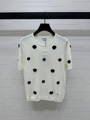 CHANEL SHORT-SLEEVE KNIT TOP 269465