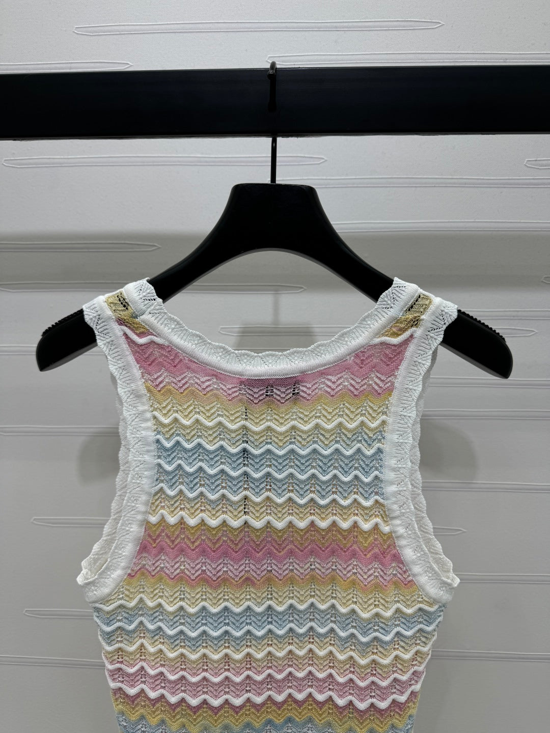 Chanel 25 Multicolor Striped Knitted Tank Top
