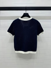 GUCCI SHORT-SLEEVE KNIT CARDIGAN 273214