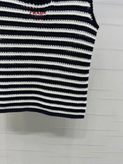 PRAD 25S STRIPED SWEATER 264182