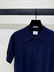 BURBERRY SHORT-SLEEVE KNITTED POLO SHIRT 274845