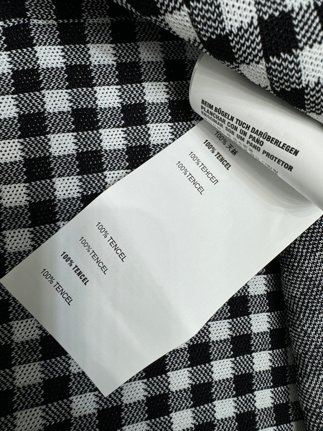MIUMIU CREW NECK SHORT-SLEEVE PLAID KNIT TOP 274833