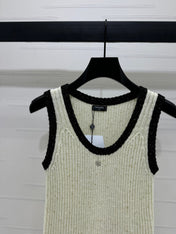 CHANEL ROUND-NECK SEQUIN KNIT VEST 274864