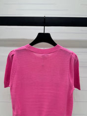 CHANEL SHORT-SLEEVE CREW NECK SWEATER 269418