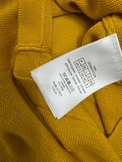DIOR V-NECK KNITTED SHORT-SLEEVE T-SHIRT YELLOW 274935
