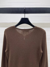 MIUMIU KNITTED LONG SLEEVE TOP STYLE 483