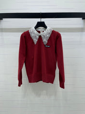 MIUMIU LACE-COLLAR SWEATER STYLE 817