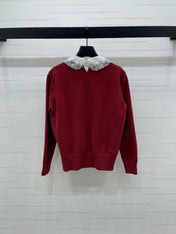 MIUMIU LACE-COLLAR SWEATER STYLE 817