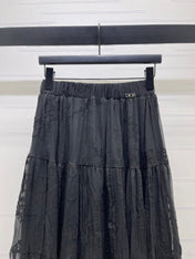 DIOR 26S LACE MIDI SKIRT 1313