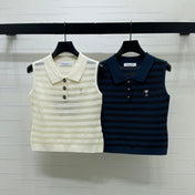 DIOR 26S SLEEVELESS KNIT POLO TOP 1390