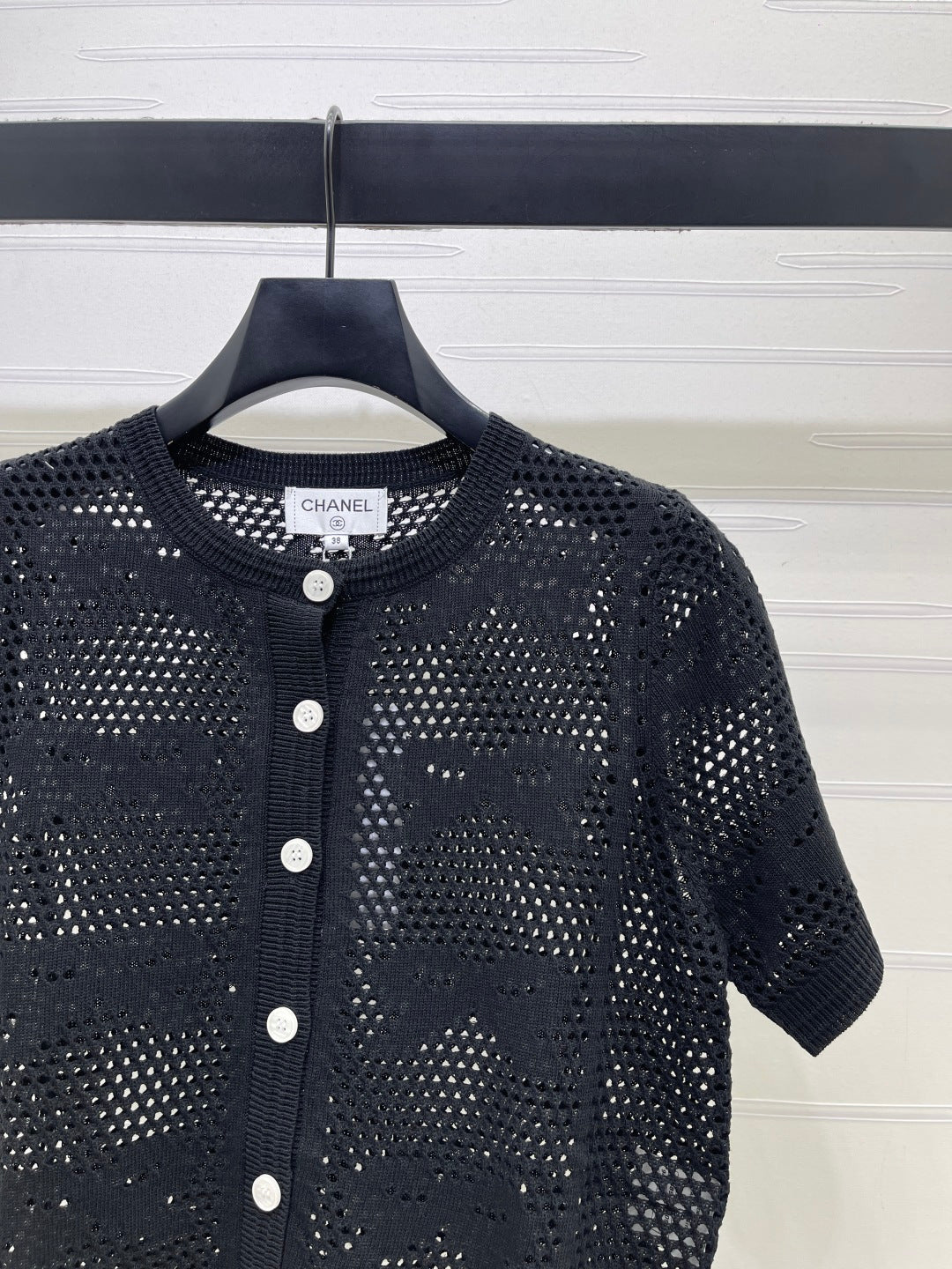 CHANEL 26S OPENWORK KNIT CARDIGAN 1334