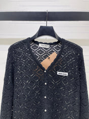 MIUMIU 26S LACE KNIT CARDIGAN 1521