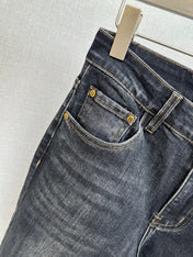 BLACK DENIM JEANS FEATURING THE DIOR OBLIQUE MOTIF ON BACK POCKET