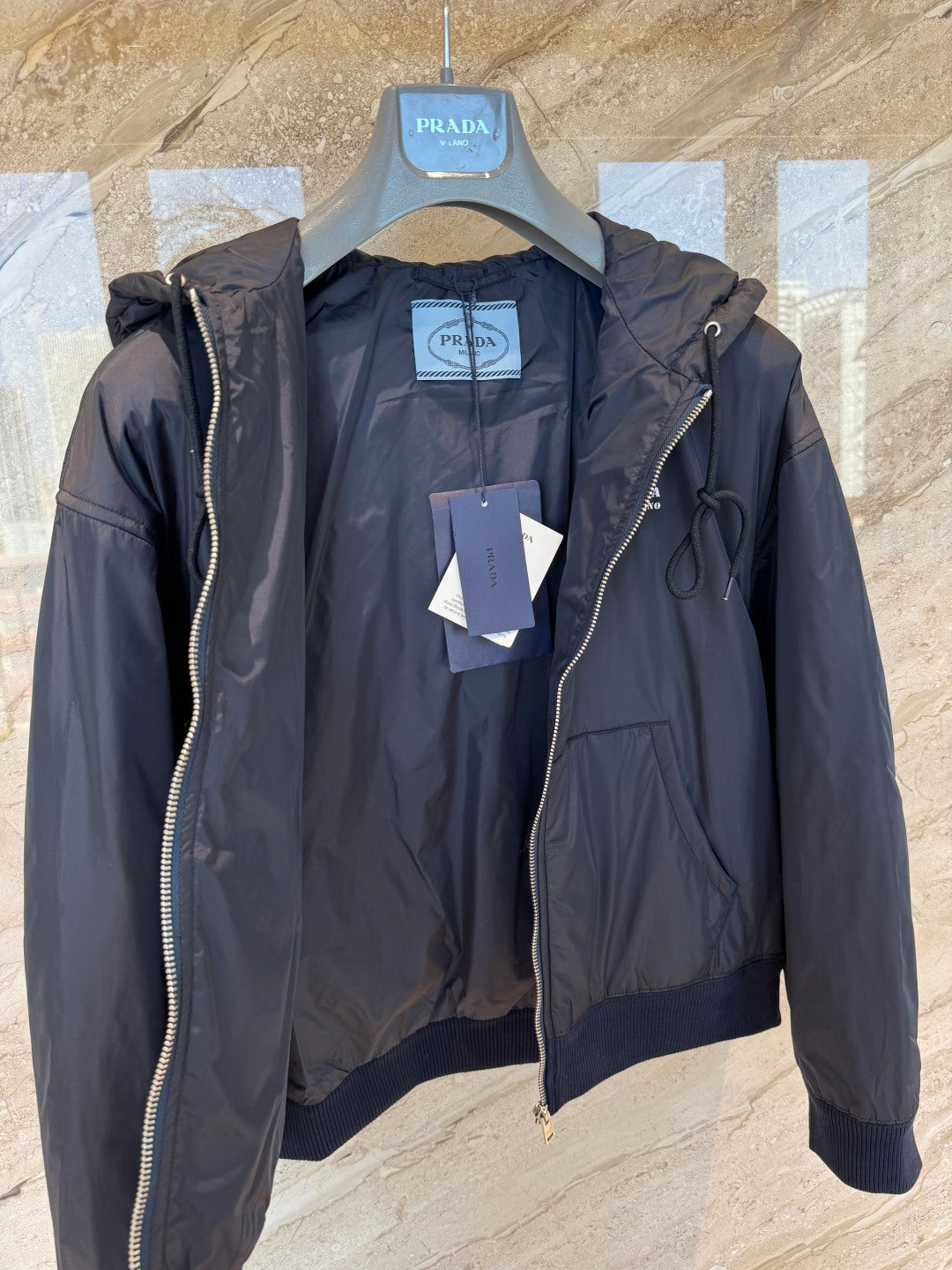 PRADA 26S HOODED PADDED JACKET 643