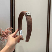 CHANEL 26S HEADBAND IN BROWN TWEED 503056
