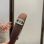 CHANEL 26S HEADBAND IN BROWN TWEED 503056