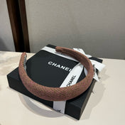 CHANEL 26S HEADBAND IN BROWN TWEED 503056