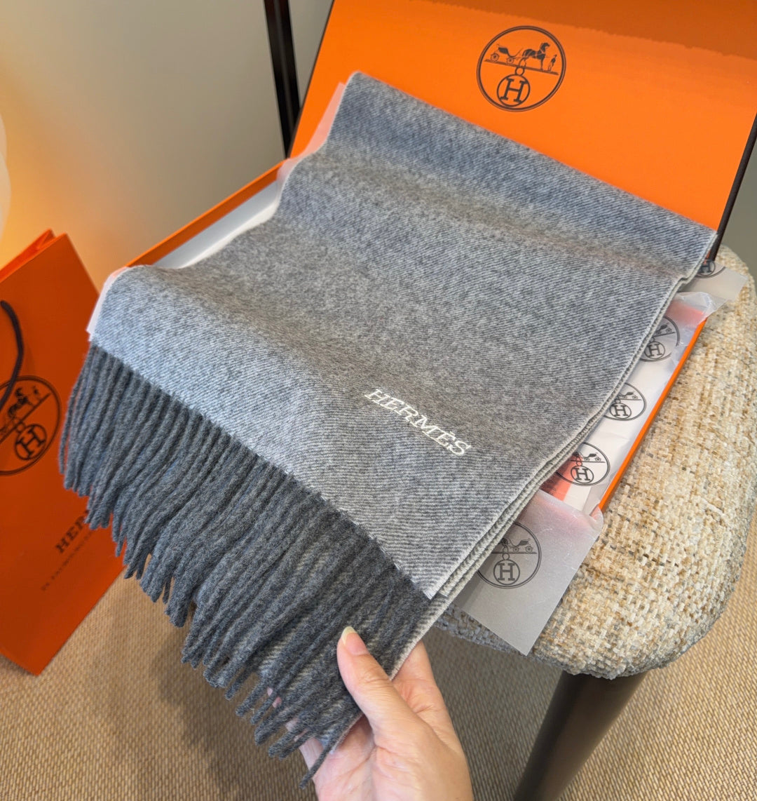 HERMES 25S SCARF 190 IN CASHMERE 987691