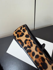 THE ROW 26S BALLET FLATS IN LEOPARD PRINT CALF HAIR CALFSKIN