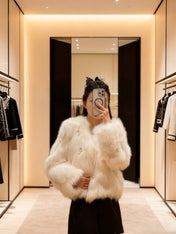 CHANEL 25S FOX FUR JACKET 594