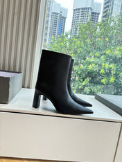 BALENCIAGA 25S ANKLE BOOTS IN BLACK COW LEATHER