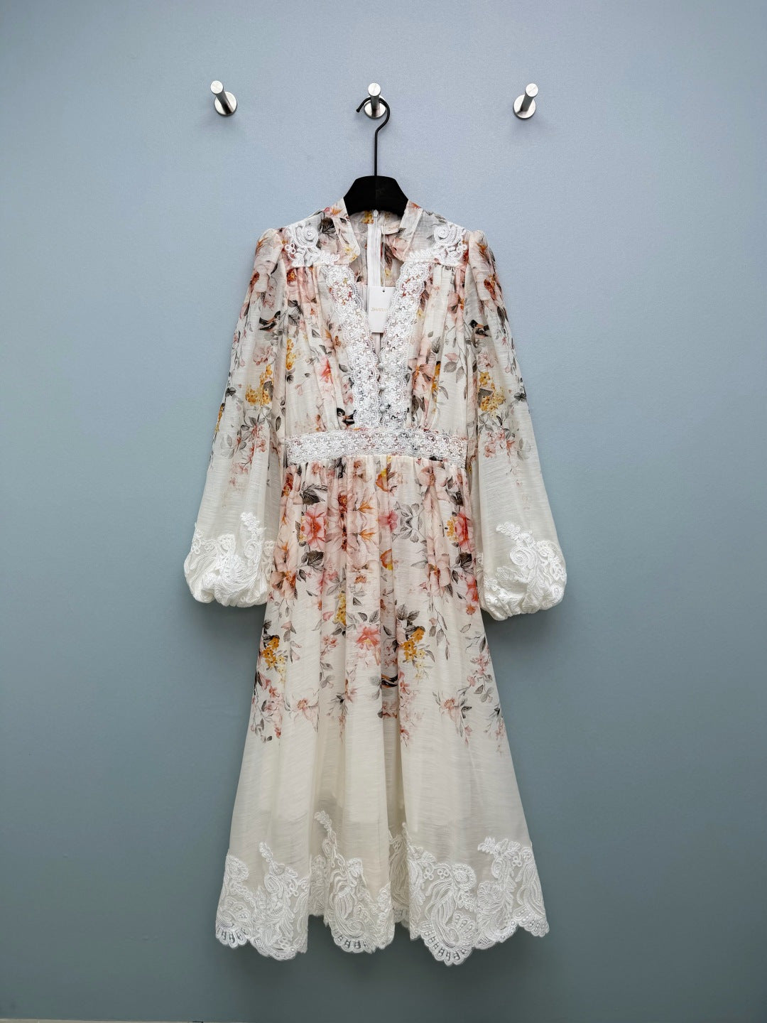 ZIMMERMANN 26S STAND COLLAR LONG-SLEEVE DRESS STYLE 140