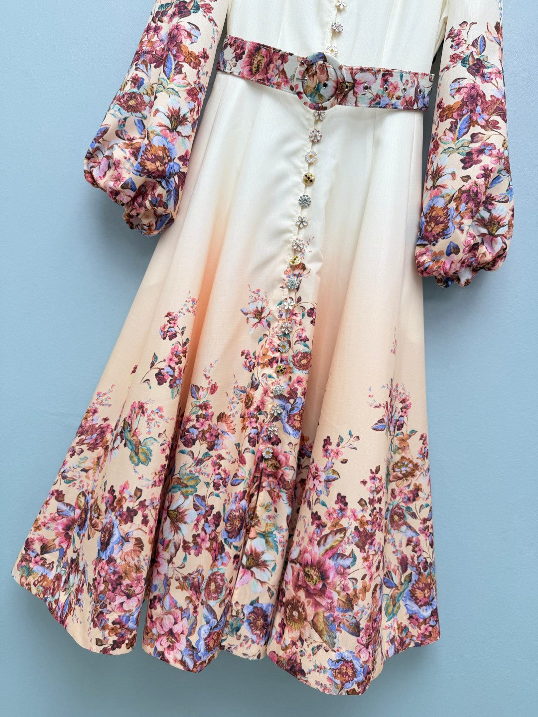 ZIMMERMANN 26S STAND COLLAR LONG-SLEEVE DRESS STYLE 139