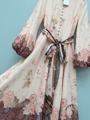 ZIMMERMANN 26S STAND COLLAR LONG-SLEEVE DRESS STYLE 137