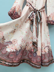 ZIMMERMANN 26S STAND COLLAR LONG-SLEEVE DRESS STYLE 137