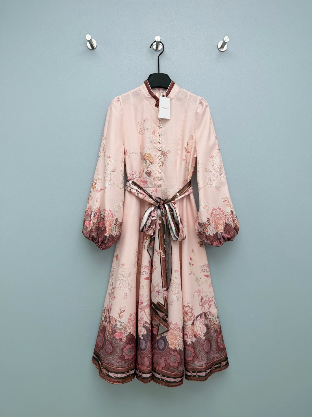 ZIMMERMANN 26S STAND COLLAR LONG-SLEEVE DRESS STYLE 137