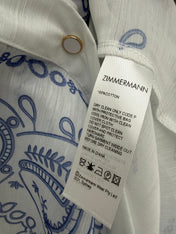 ZIMMERMANN 26S SHORT-SLEEVE SHIRT DRESS STYLE 109