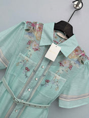 ZIMMERMANN 26S SHORT-SLEEVE SHIRT DRESS STYLE 107