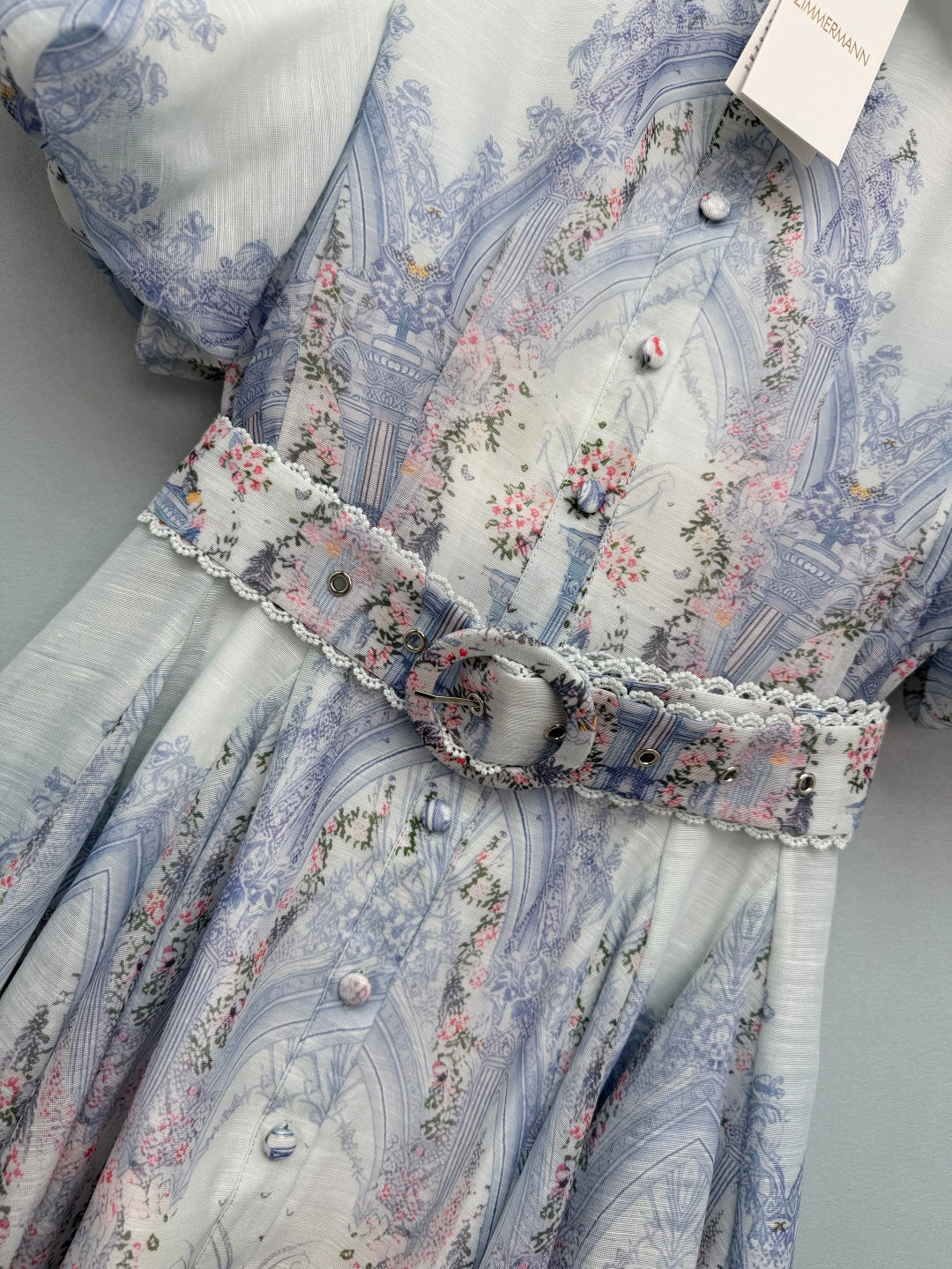 ZIMMERMANN 26S PUFF SLEEVE SHIRT DRESS STYLE 100