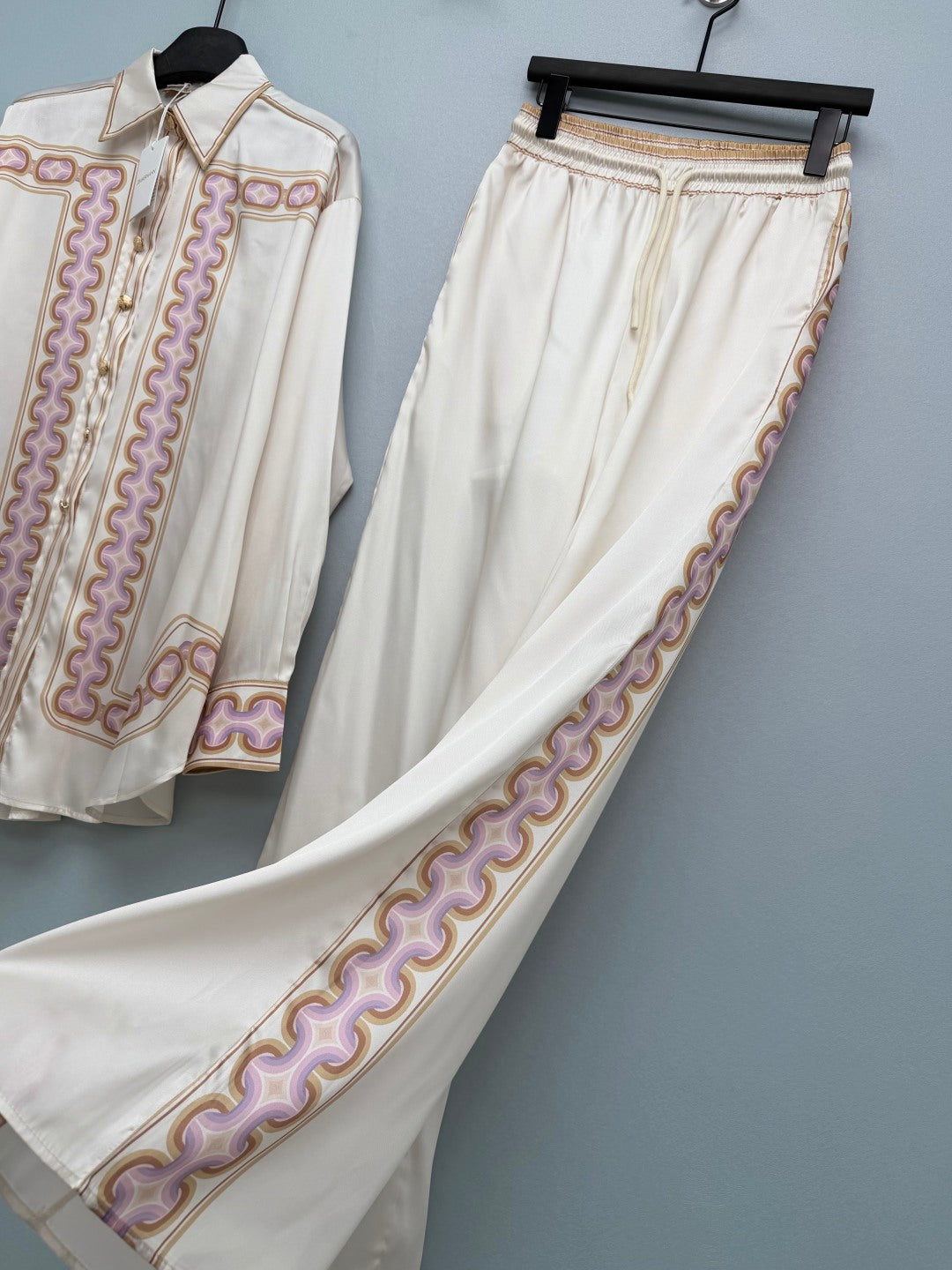 ZIMMERMANN 26S TOP AND WIDE-LEG PANTS SET STYLE 98