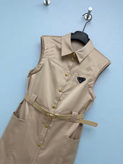 PRADA 26S SLEEVELESS COLLARED DRESS STYLE 868