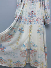 ZIMMERMANN 26S BEADED EMBROIDERED CHIFFON MAXI DRESS STYLE 32