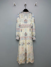 ZIMMERMANN 26S BEADED EMBROIDERED CHIFFON MAXI DRESS STYLE 32