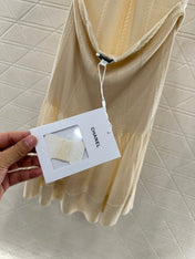 CHANEL 25S KNITTED HALTER TANK TOP 604