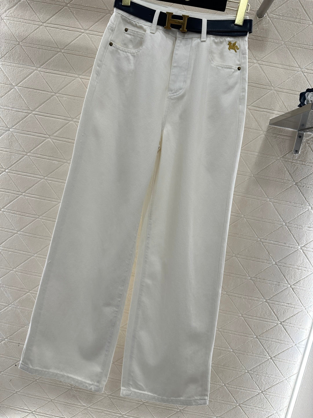 HERMES 25S HIGH-WAIST STRAIGHT JEANS 353