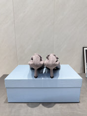 PRADA 26S PUMPS 55MM IN TAUPE BROWN SUEDE