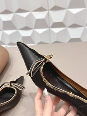 PRADA 26S POINTED TOE HIGH HEELS 55MM IN BLACK CALFSKIN