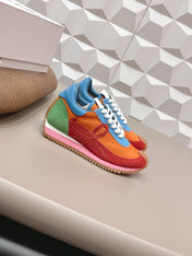 LOEWE 26S FLOW RUNNER SNEAKER IN MULTICOLOR SUEDE AND CALFSKIN