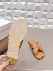 CHLOÉ 26S SANDALS IN LIGHT BROWN CALFSKIN