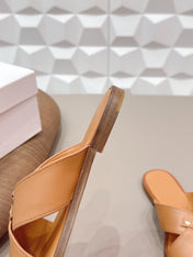 CHLOÉ 26S SANDALS IN LIGHT BROWN CALFSKIN