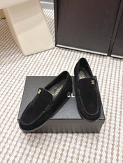 CHANEL 26S LOAFERS IN BLACK SUEDE