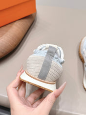 HM 26S BOUNCING SNEAKERS IN ICE BLUE NYLON AND LIGHT GREY SUEDE