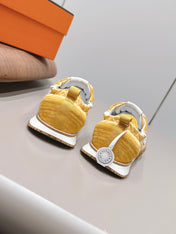 HM 26S BOUNCING SNEAKERS IN YELLOW NYLON AND SUEDE