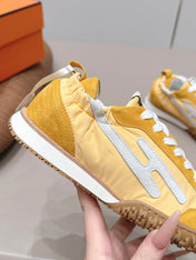 HM 26S BOUNCING SNEAKERS IN YELLOW NYLON AND SUEDE